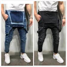 The brand of the pants can also determine the type to buy. Men S Ripped Jeans Sling Pants Jumpsuits New Stylefashion Distressed Denim Bib Overalls For Man Suspender Loose Pants Buy At The Price Of 18 99 In Aliexpress Com Imall Com