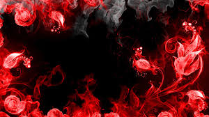 Dark brown background, digital signature with particles. 66 Black Red Background