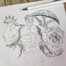 Escanor「エスカノール」 was the lion's sin of pride of the seven deadly sins, the former second prince of the kingdom of castellio, and the man known throughout the kingdom of liones as the strongest holy knight. Who Is Your Favorite Sin Seven Deadly Sins Escanor Meliodas Thesevendeadlysins Nanatsunotaizai Demon King Anime Anime Drawings Sketches Anime Drawings