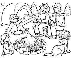 Printable Summer Coloring Pages Camping Coloring Pages Summer Coloring Pages Family Coloring Pages
