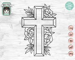 Learn how to draw cross with flowers _ pictures using these outlines or print just for coloring. Pin On Catholic