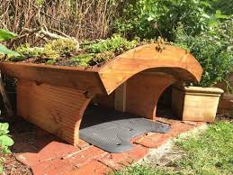 Robot Lawn Mower Garage Suitable For The Husqvarna 310 With A Planted Roof On The Terreace 2019 Garage Backyard Sheds Garage Pergola Plans Roof Plants