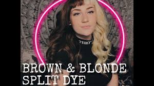 Go for a 30 or 40 volume toner. Brown Blonde Split Hair Dye Youtube