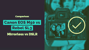 canon eos m50 vs rebel sl3 250d detail specifications