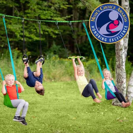 Slackers Swingline™ Rope Swing set - Backyard Outdoor Swing line System for  Kids | BolderPlay
