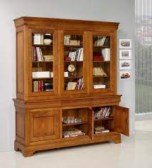 Fin de l'offre dans : Bibliotheque 2 Corps 3 Portes En Merisier Massif De Style Louis Philippe Meuble En Merisier