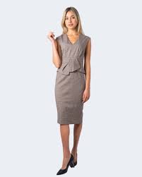 Vestito Corto Sandro Ferrone Fiocco Beige 60065