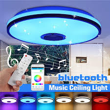 Blue led ceiling lights for homes. Buy Modern Rgb Led Ceiling Light 220v 85 220v Home Lighting 72w App Bluetooth Music Light Bedroom Lamps Smart Lamp With Remote Control At Affordable Prices Free Shipping Real Reviews With Photos