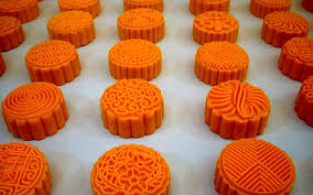 Orange Moon Cakes Moon Cake Cake Festival Chinese Moon Cake