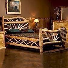 Log cabin rustic log bed! Real Rustic Beds Log Beds Barnwood Beds Of All Sizes