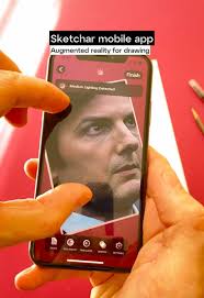 Dibujo de Adam Scott como Mark Scout en AR