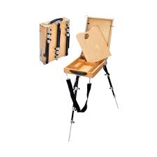 Classic Wooden Easel For Painting On The Nature Artist S Paint Box With Metal Legs Tools For Artist Pochade Box Plein Air Trav In 2020 Painted Boxes Wooden Easel Easel