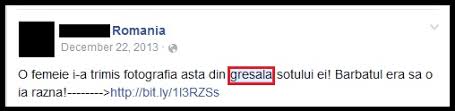 Care constituie o abatere (conștientă sau involuntară) de la adevăr, de la ceea ce este real, drept, normal, bun (și care poate atrage după sine un rău, o neplăcere); GreÈealÄ Sau GreÈalÄ Cosmin ÈonticÄ