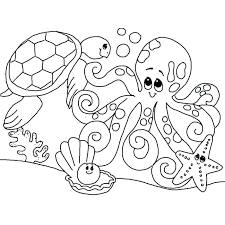 Let's dive into the deep blue! Free Printable Sea Creatures Coloring Pages