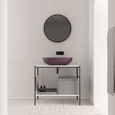There are plenty of decisions to be made, from the layout and style to the types of sinks and countertops. Bathroom Vanity With Oval Washbasin Velo 87 Nic Design