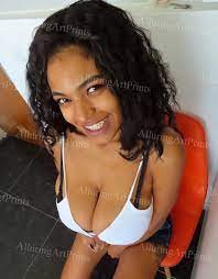 Tina Fire Risque Print Black Model Pretty Woman Huge Boobs Hot Curly F569 |  eBay