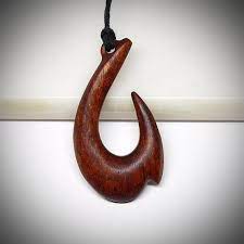 Maori Fish Hook Necklace Hei Matau Hand Carved From Etsy Fish Hook Necklace Hook Necklace Carving