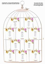 Birdcage Table Seating Plan Personalised Wedding Cards