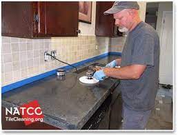 What kind of concrete for countertops. How To Polish Seal And Restore A Concrete Countertop Concrete Countertops Polished Concrete Countertops Diy Concrete Countertops