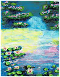 Water Lilies In A Pond In 2021 Painting Flower Art Water Lilies