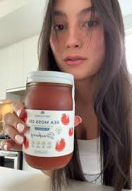 trying sea moss for the first time!! 🍓@trueseamoss