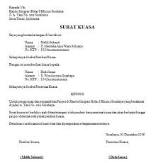 10 Contoh Surat Kuasa Perseorangan Terlengkap Surat Surat Kuasa Hukum Pidana