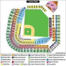 Rockies Seating Chart Coors Field Seating Chart Game