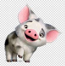Gray And Black Piglet Hei Hei The Rooster Animation Film Moana Island Life Animation Transparent Back Brown Bear Illustration Pig Illustration Animation Film