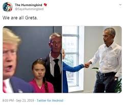 Social Media Explodes With Memes Of Greta Thunberg S Glare At Donald Trump As He Enters Un Summit Daily Mail Online One of the first speakers to address the group was none other than swedish climate activist greta thunberg, who at 16 has inspired what.