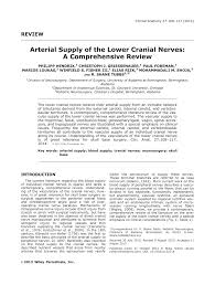 pdf arterial supply of the lower cranial nerves a