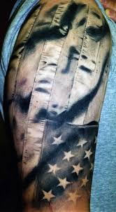 Black And White American Flag Tattoo Half Sleeve American Flag Tattoo American Flag Tattoo Flag Tattoo Patriotic Tattoos