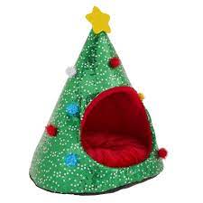 Merry Bright Holiday Tree Hut Pet Bed Dog Cuddler Beds Petsmart Dog Pet Beds Pet Spray Petsmart