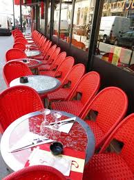 A Tale Of Two Cities Madame A Paris Compact Table And Chairs French Cafe Red Chair