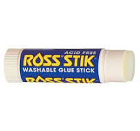 Ross Non-Toxic Glue Stick, 0.3 oz, White