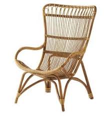 Jeco 3 piece wicker chair and end table set without cushion, white. Rattan Lounge Chair Antique Vivaterra