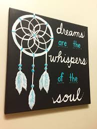 Diy Painting On Canvas Dreamcatcher And Dream Quote Canvas Painting Diy Diy Canvas Art Diy Painting