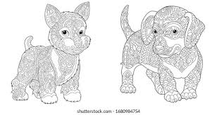 Animal coloring pages for adults and kids. Animal Coloring Pages Cute Yorkshire Terrier Stock Vector Royalty Free 1680984754