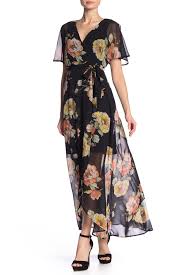 Luxology Floral Wrap Flutter Sleeve Dress Nordstrom Rack Flutter Sleeve Dress Nordstrom Dresses Dresses