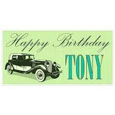 Green Classic Car Birthday Banner Personalized Party Backdrop By Pblast Birthday Banner Happy Birthday Banners Cars Birthday