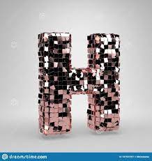 Rose Gold Disco Ball Uppercase Letter H Isolated On White Background 3d Rendered Alphabet Stock Ill Disco Ball Disco Rose Gold