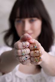 July Ruby Silver Birthstone Ring