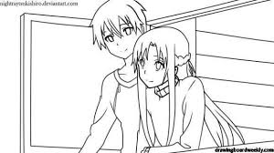 Sword art online coloring pages. Asuna Sword Art Online Coloring Pages Drawing Board Weekly