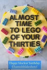 The most exciting day for him counts for the exciting gift of his type. Zoe Foster Blake Gifts Her Comedian Husband Hamish A Hilarious Lego Themed Cake For His Birthday Duk News