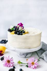 Lemon Blueberry Layer Cake With Cream Cheese Frosting Recipe Cake Cake With Cream Cheese Blueberry Lemon Cake