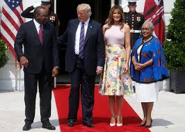It is quite clear that president uhuru kenyatta tries to be a humble man from time to time even though he was brought up in a wealthy family through out his life. Trump Threw Tradition Out Of Window As He Posed For Picture With Uhuru Margaret Kenyatta Hot 96 Hot 96