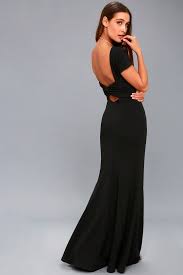 Endless Love Black Backless Maxi Dress Black Maxi Gown Bridesmaid Dresses With Sleeves Maxi Dress