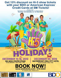 Check spelling or type a new query. Hi 5 Holiday Bdo Promo Philippine Concerts