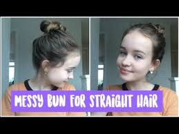 Pull all your hair into a ponytail on the very top of your head. How To Do A Messy Bun When You Have Straight Hair Easy Hairstyle Youtube
