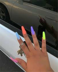 Stunning Rainbow Or Multicolored Nail Designs And Ideas For You In Summer Summer Nails Rainbow Na Best Acrylic Nails Pretty Acrylic Nails Bright Summer Nails