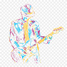 abstract guitar player vector illustration music poster on transparent background png similar png abstract guitar player vector